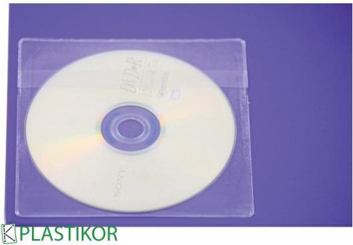 ondergeschikt borst Vouwen Zelfklevende CD hoesjes 132x132mm met klep - 100 stuks | bol.com
