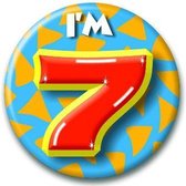 Verjaardags button I am 7
