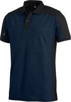 FHB Konrad Poloshirt tweekleurig Marineblauw-Zwart maat M