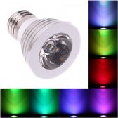 1 Stuk - E27 4W 16 klueren RGB LED lamp met afstandsbediening