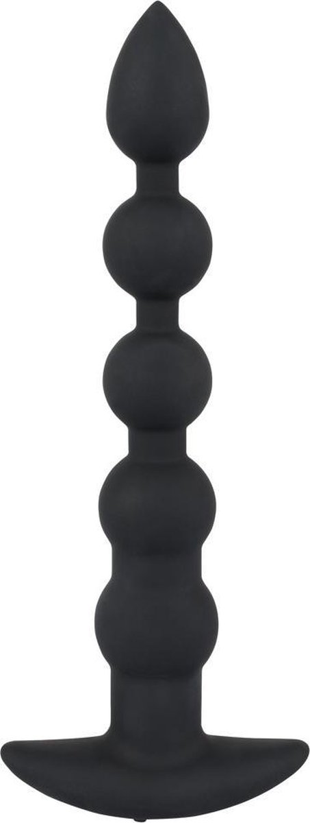 Goedkoopste Black Velvets – Anaal Vibrator met Oplopende Flexibele Kralen Oplaadbaar en Stimulerend – 21 cm - Zwart
