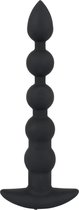 Black Velvets – Anaal Vibrator met Oplopende Flexibele Kralen Oplaadbaar en Stimulerend – 21 cm - Zwart