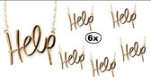 6x Ketting goud  Help