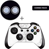 Marmer Wit Combo Pack - Xbox One Controller Skins Stickers + Thumb Grips
