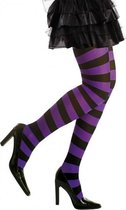 Accessoires d'habillage sorcières collants noir / violet pour femme taille XL