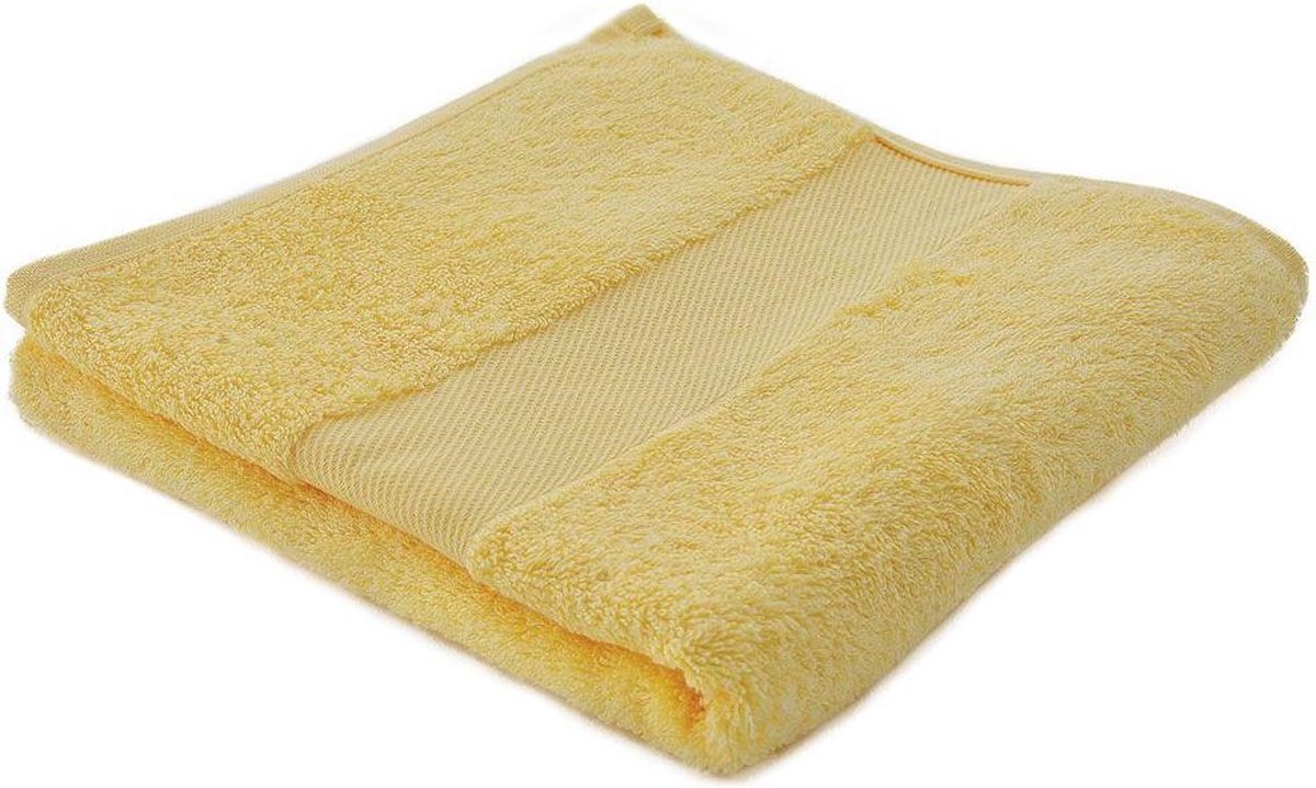 Arowell Badhanddoek Badlaken 100 x 50 cm - 500 Gram - Crème geel - 3 stuks