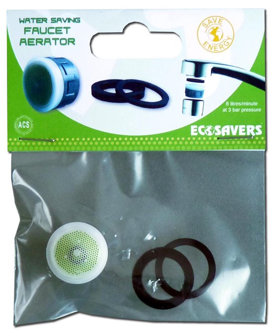 Ecosavers Waterbesparende Aerator Straalregelaar | Water Bespaarder | Mixed water met lucht waardoor minder water benodigd is