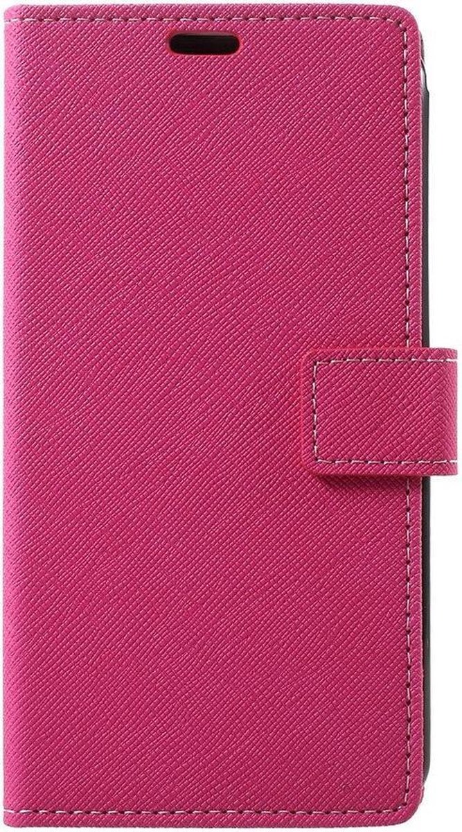 Shop4 - LG Stylus 3 Hoesje - Wallet Case Chique Leer Roze