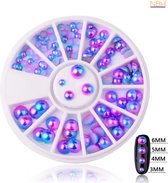 3D Rhinestone / Strass nagel steentjes parels Mix kleuren