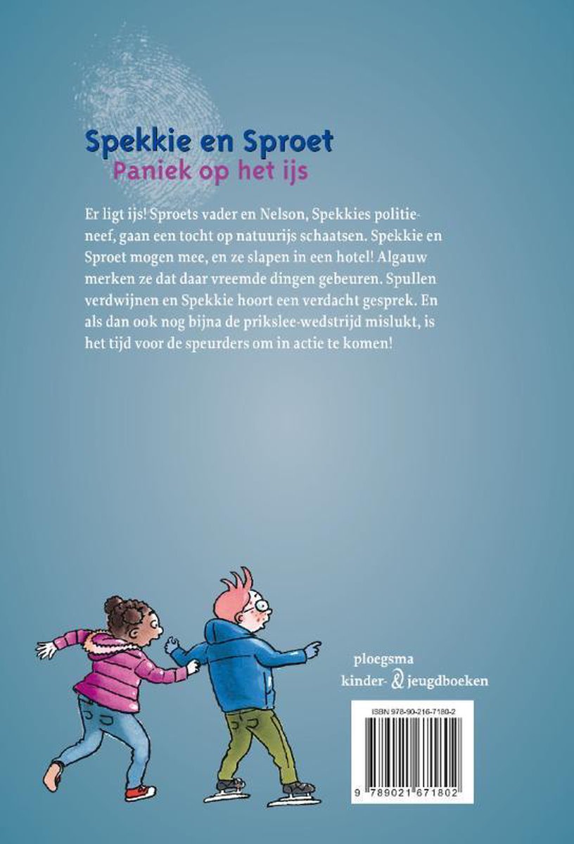 Spekkie en Sproet - Paniek op het ijs - back cover