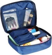 Navy Blue Travel Toiletbag - Reis Toilet Bag Make Up Organizer - Cosmetica Etui Tasje