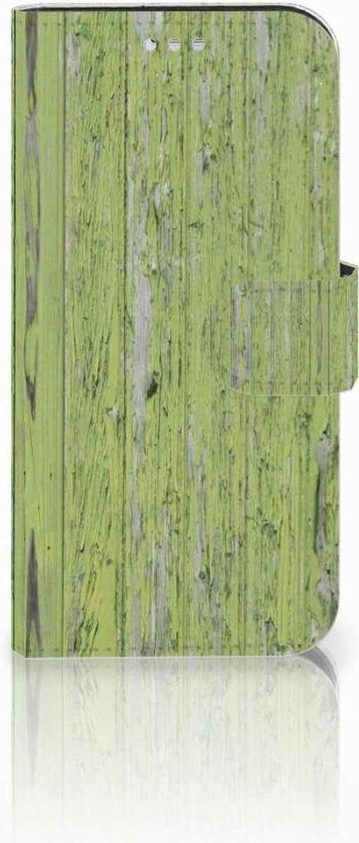 Samsung Galaxy S7 Book Style Case Green Wood