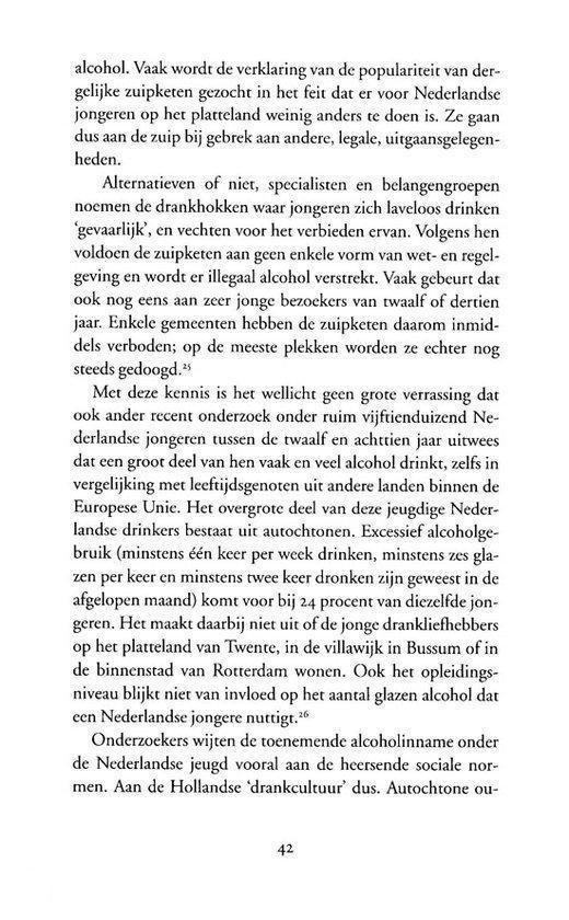 Tekstpagina met de titel 'alcohol' en discussie over alcoholgebruik.