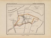 Historische kaart, plattegrond van gemeente Rijnsaterwoude in Zuid Holland uit 1867 door Kuyper van Kaartcadeau.com