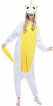 Gele Unicorn Onesie voor volwassenen - Gele Unicorn Kigurumi Pyjama - Maat M