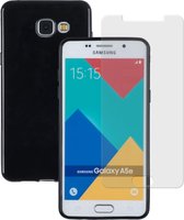 MP Case dark tpu case hoesje voor Samsung Galaxy A5 2016 (A510F) en gratis glasfolie tempered screen protector gehard glas voor Samsung Galaxy A5 2016 (A510F)