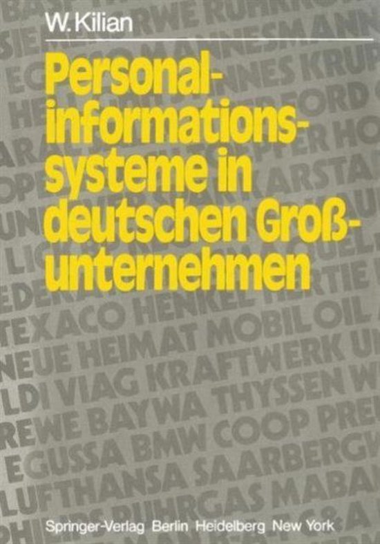 Personalinformationssysteme in deutschen Großunternehmen - cover