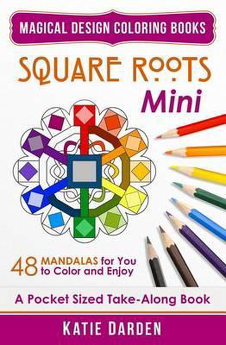 Magical Design Mini Coloring Books- Square Roots - Mini (Pocket Sized Take-Along Coloring Book) - Magical Design Studios