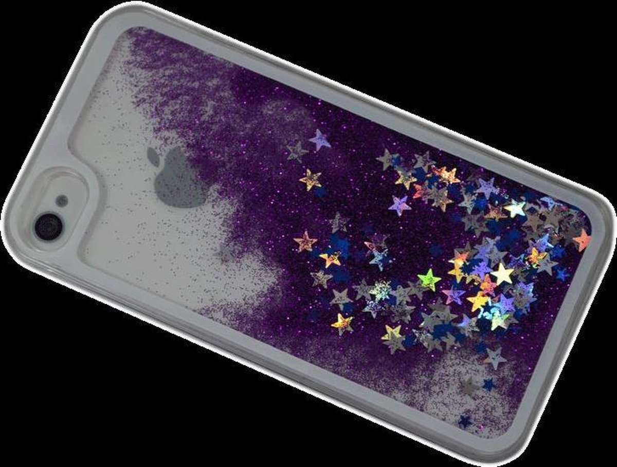Vooruitzicht plein geboren Iphone 4/4s Paars Liquid Glitter Case Hoesje | bol.com