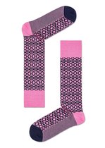 Happy Socks Dressed Aztec Sokken - Roze/Zwart - Maat 39-42