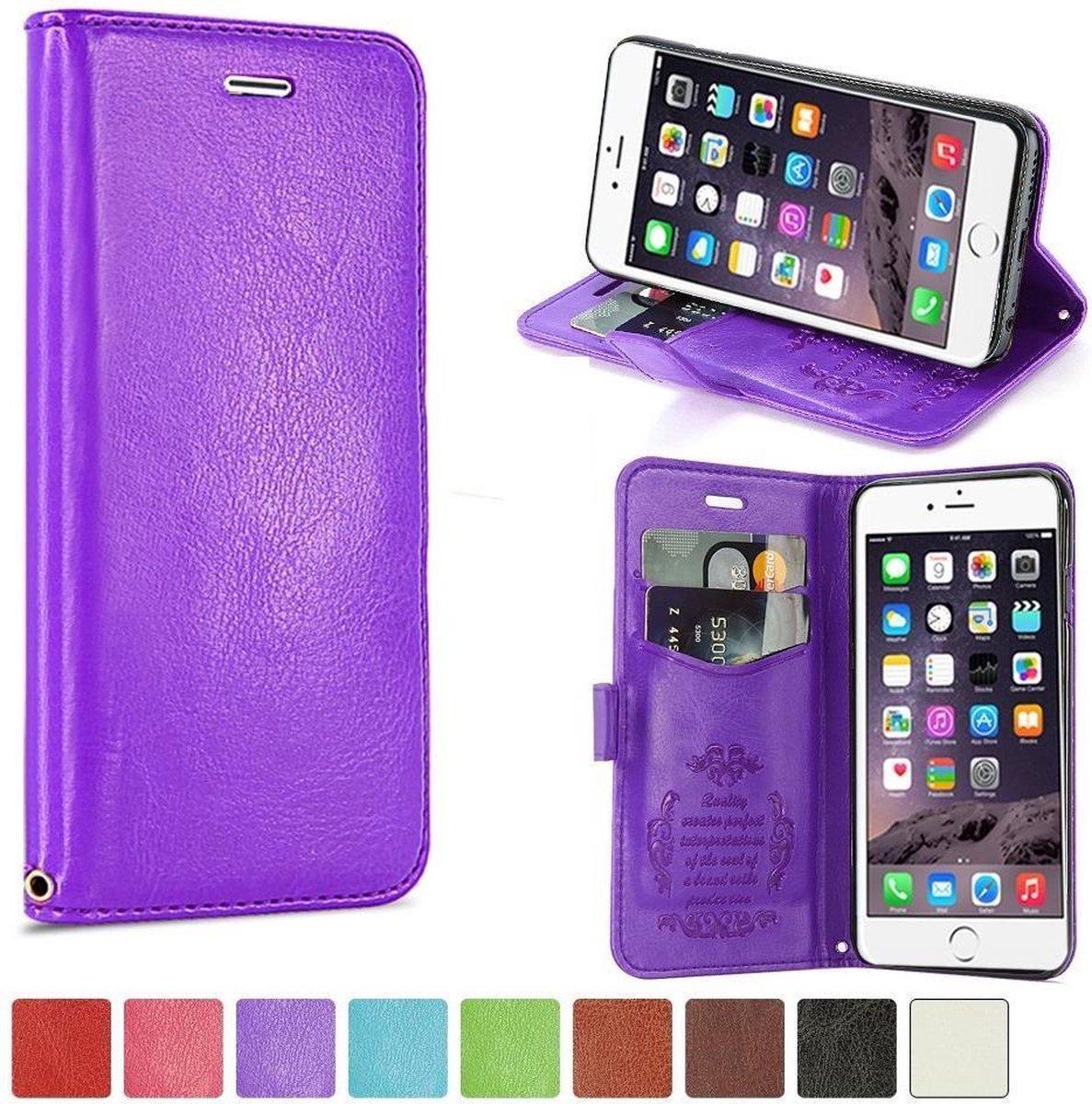 KDS Smooth wallet hoesje iPhone 6 4,7 paars