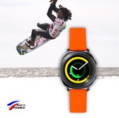 Bracelet de montre Samsung Sport 2017 20 mm. Fabriqué en France: cuir français Orange