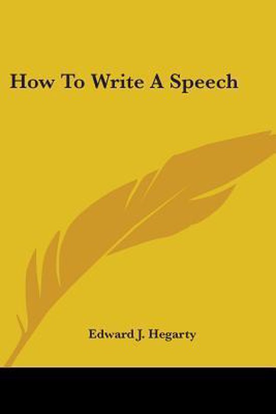 How to Write a Speech - cover