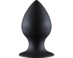Lola Toys - BackDoor Black Edition - Thick Anal Plug - Dikke grote ronde buttplug met zuignap - Anaalplug - M - 9.5cm x 4.7cm - Zwart