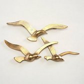 Wand - Decoratie - Vogels - Goud - 35 cm