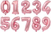 XL Folie Ballon (9) - Helium Ballonnen – Folie ballonen - Verjaardag - Speciale Gelegenheid  -  Feestje – Leeftijd Balonnen – Babyshower – Kinderfeestje - Cijfers - Champagne Rose