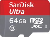 SanDisk Ultra Micro SD kaart 64GB - met adapter