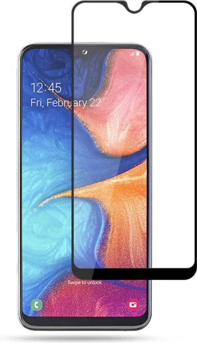 Full-Cover Screen Protector - Tempered Glass - Samsung Galaxy A20e - Zwart
