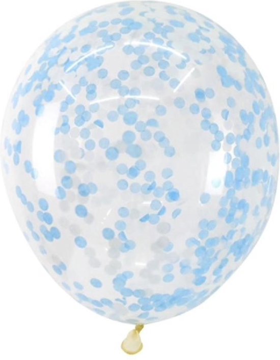 Confetti Ballonnen Blauw Wit - 10 Stuks - Confettiballon Transparante... |  bol.com
