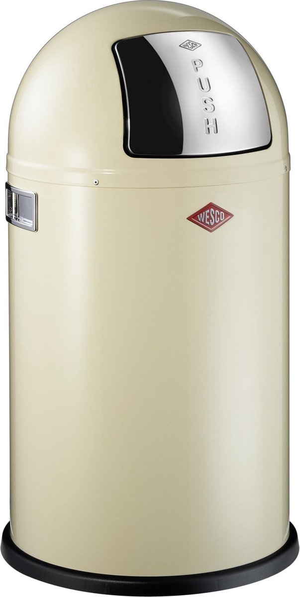 Goedkoopste Wesco Pushboy Junior Prullenbak - Afvalbak Wesco - 22L - Amandel