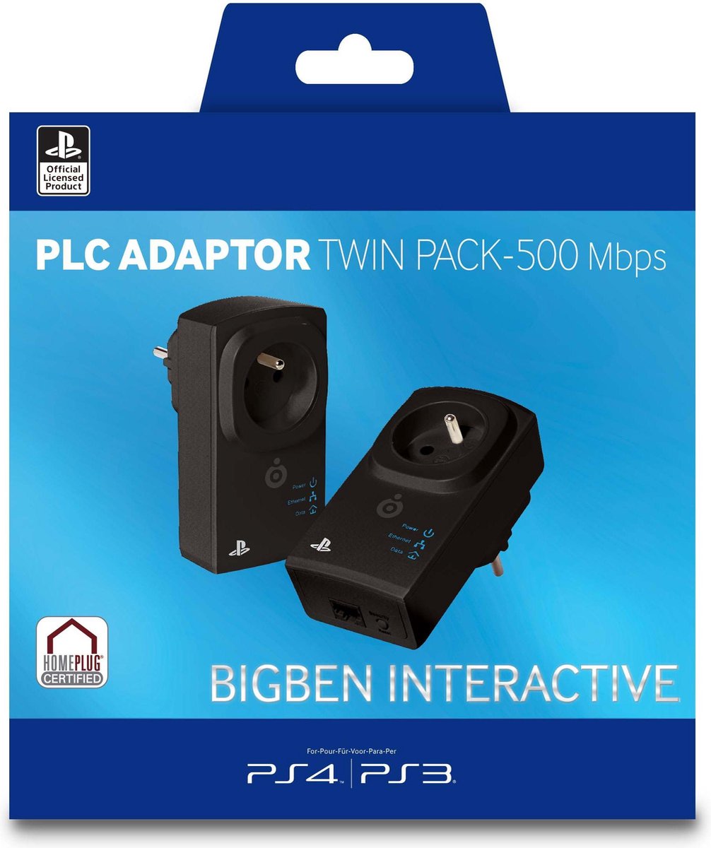 Official licensed PlayStation Powerline PLC Homeplug twin pack 500 Mbps -  PS4 + PS3 | bol.com