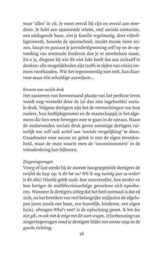 Tekstpagina met de kopjes 'Ervaren van sociale druk' en 'Zingelevingsvragen'.