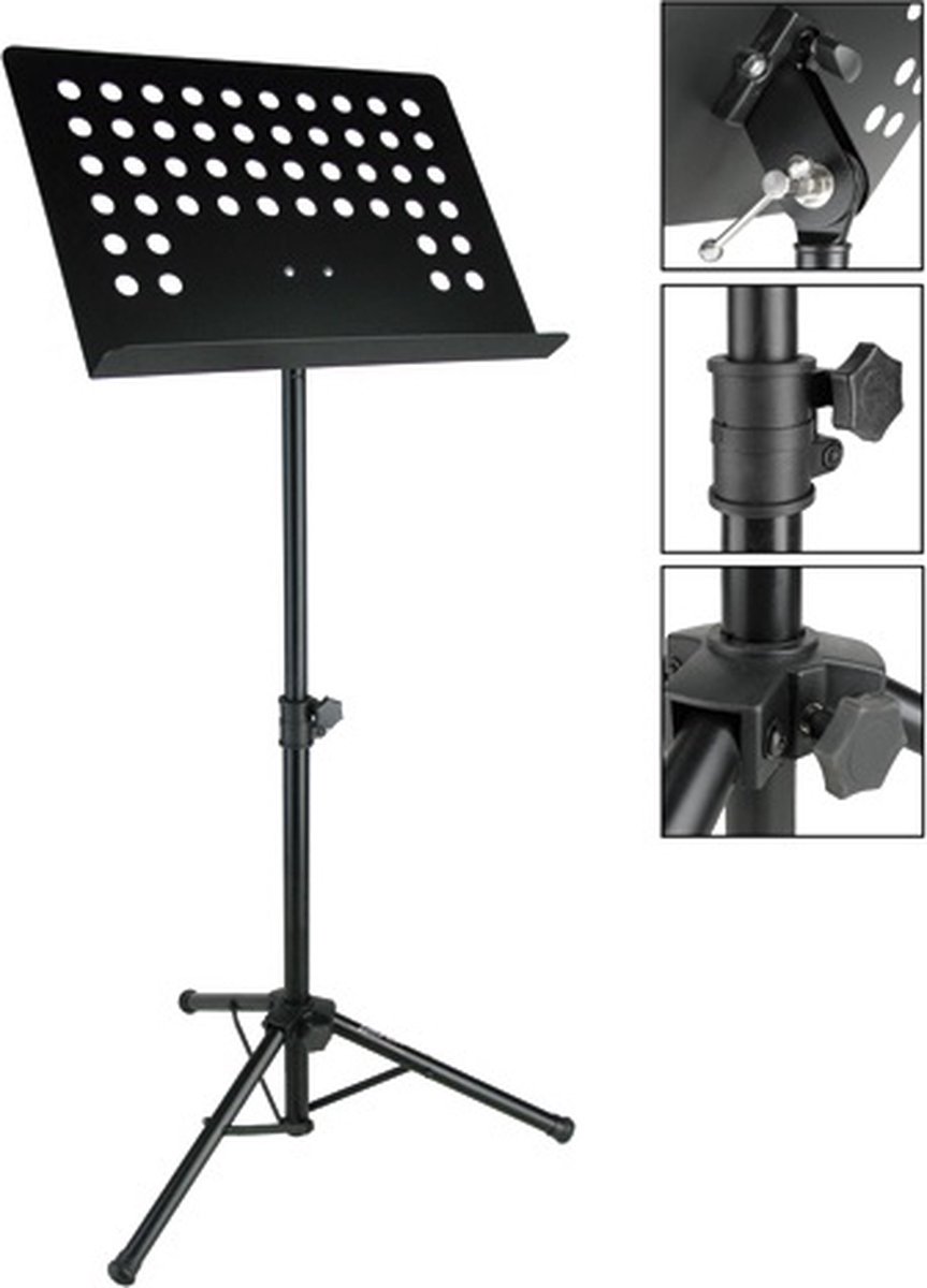 Lessenaar - Boston OMS-302 - Orkest - Metaal - Geperforeerd blad 48x35cm - Zwart