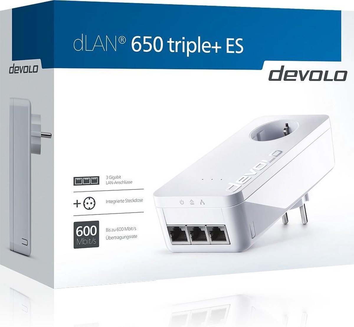 Devolo dLAN triple+ ES 600 Mbit/s Ethernet LAN 1 stuk(s) | bol.com