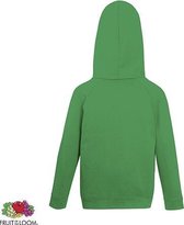 Fruit of the Loom Kids hoodie - Maat 164 - Kleur Kelly Green