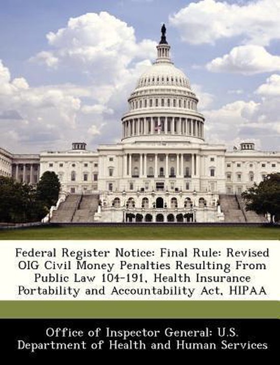 Federal Register Notice 9781288312856 Boeken