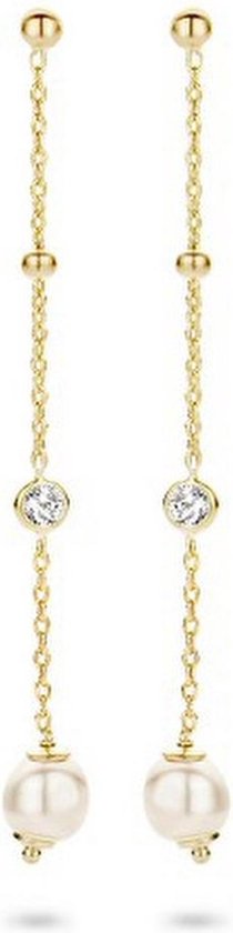 Casa Jewelry Oorhangers Pruts Pearls - Goud Verguld