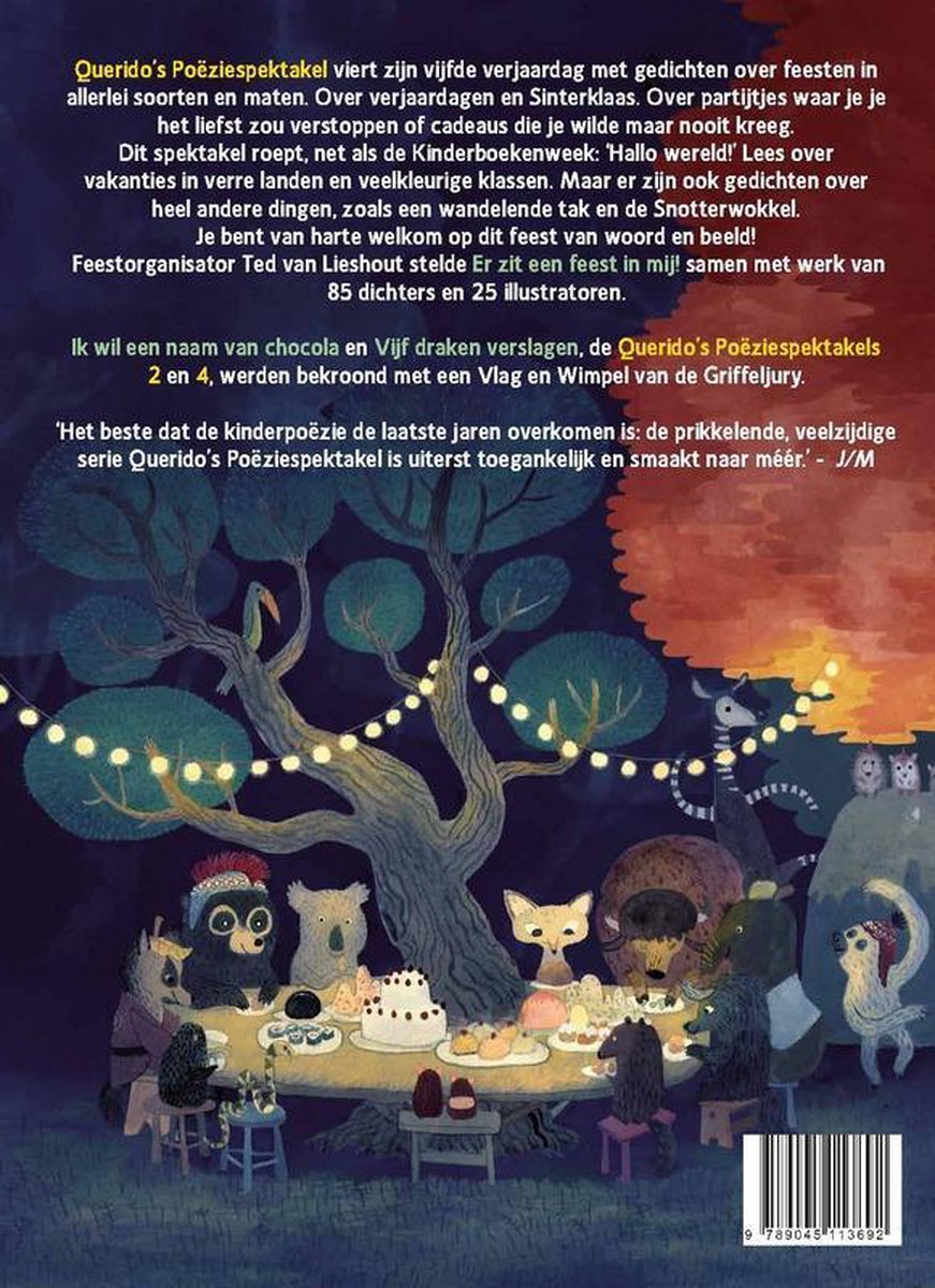 Querido's poeziespektakel 5 - Er zit een feest in mij - back cover