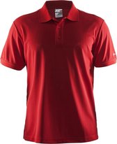 Craft Pique Classic t-shirt Heren Polo rood Maat 3XL