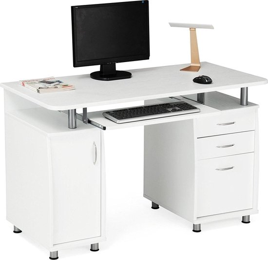 XL Computerbureau - Computertafel Bureau PC Meubel - Computermeubel - Met 3  Laden &... | bol.com