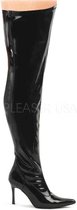 Pleaser Kniehoge laarzen -38 Shoes- US 8 Zwart
