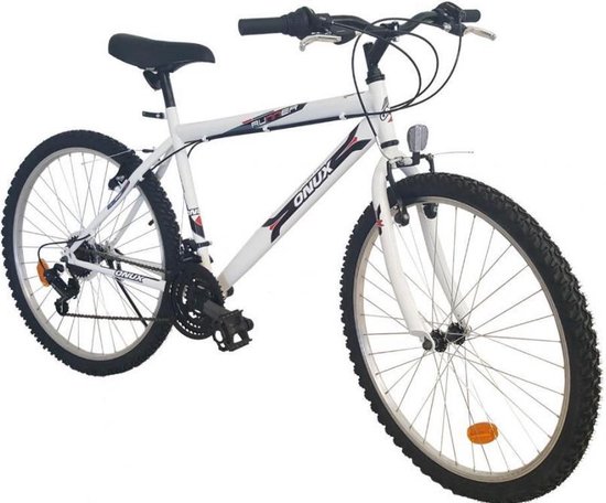 ONUX Mountainbike inch, 18 versnellingen, V-remmen Shimano (wit) | bol.com