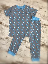 DICE Pyjama enfant requins, bleu / gris, 2-3 ans