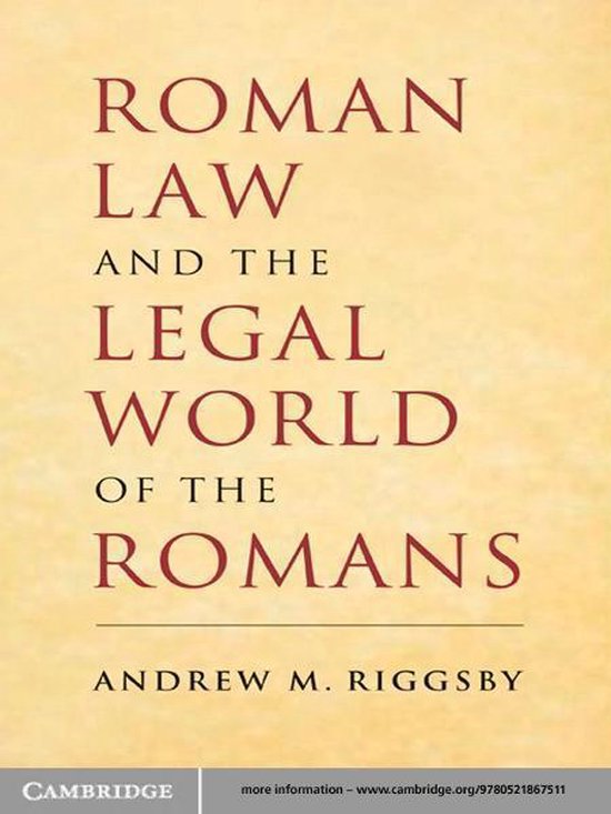 Roman Law and the Legal World of the Romans - cover
