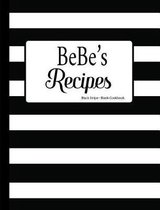 BeBe's Recipes Black Stripe Blank Cookbook