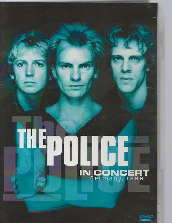The Police In Concert Germany 1980: portret van drie mannen.